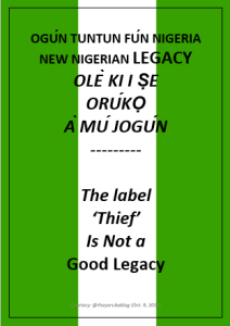 Ránti Ọmọ Ẹni ti Iwọ Nṣe - Leave a good legacy.  Courtesy: @theyorubablog